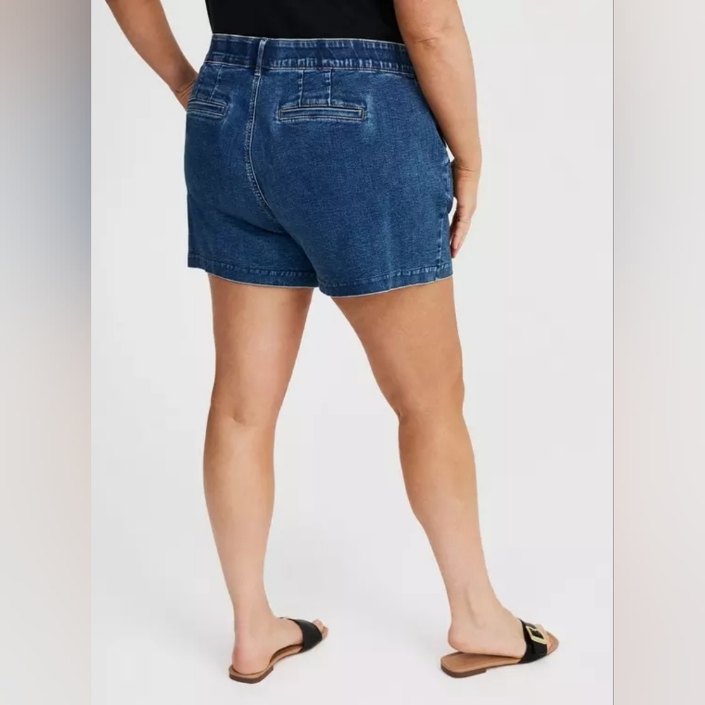 Torrid Refined Denim Trouser Shorts - Picture 3 of 13
